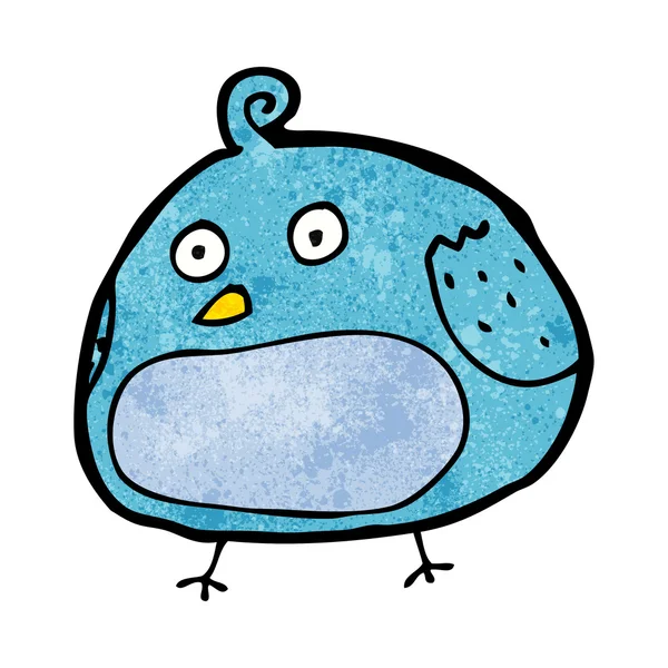 Pájaro gordo de dibujos animados — Vector de stock