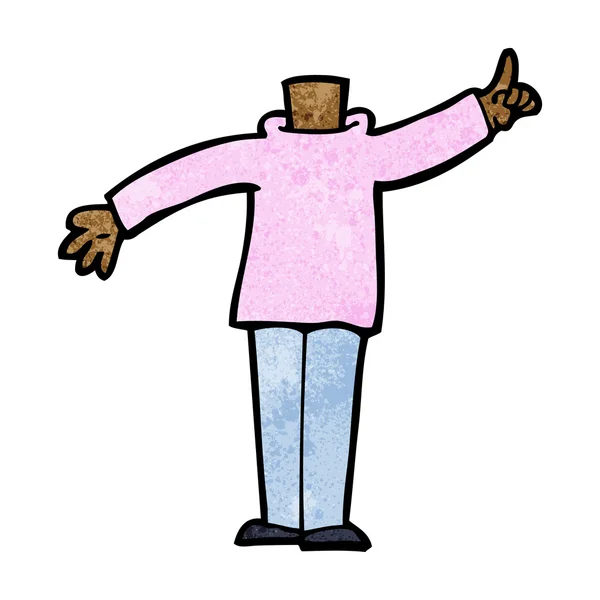 Cartoon-Körper mit erhobener Hand (Mix and Match-Cartoons oder hinzufügen ow — Stockvektor