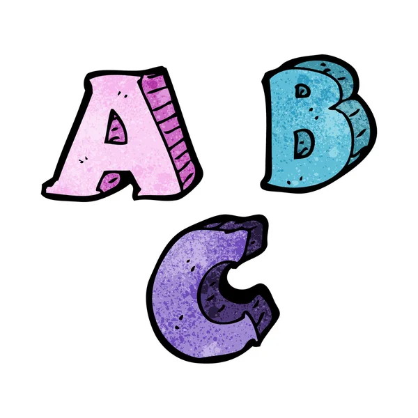 Cartoon-Abc-Buchstaben — Stockvektor