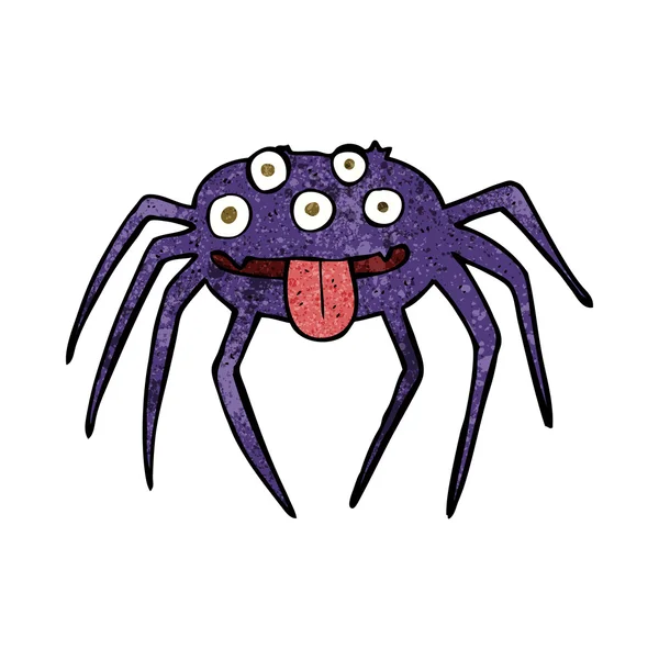 Cartoon gross halloween spider — Stock Vector