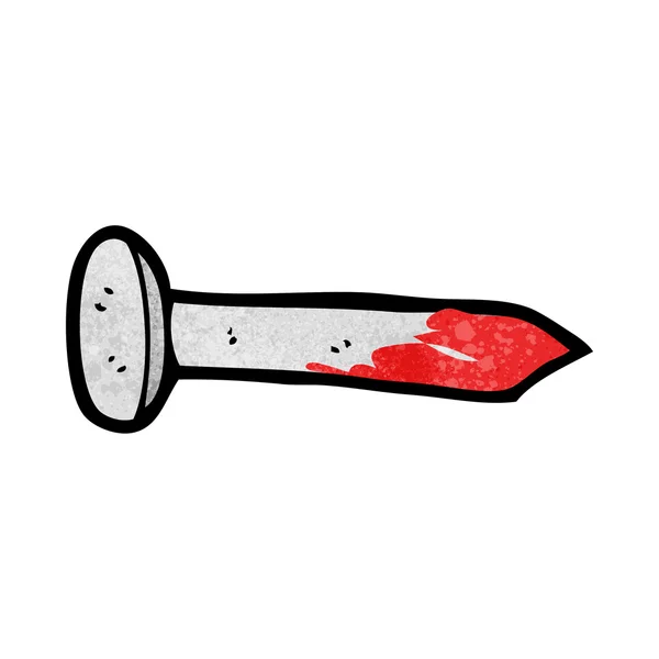 Dibujos animados uñas sangrientas — Vector de stock