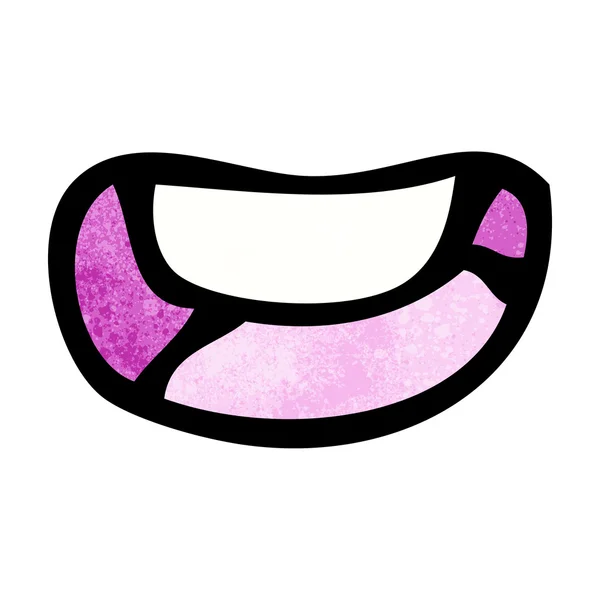 Dessin animé bouche heureuse — Image vectorielle