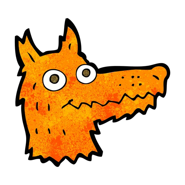 Cartoon vos hoofd — Stockvector