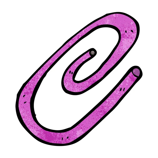 Cartoon paperclip — Stockvector