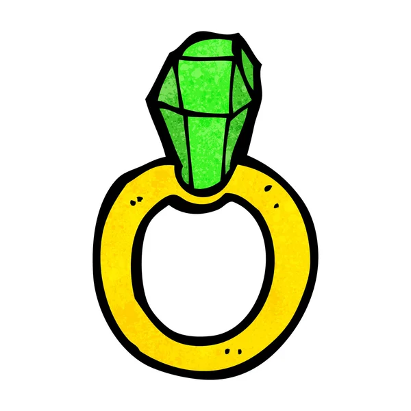 Cartoon ruby ring — Stock Vector