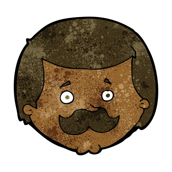 Hombre de dibujos animados con bigote — Vector de stock