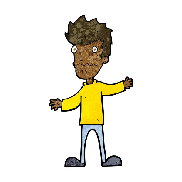 Cartoon nerveuze man — Stockvector