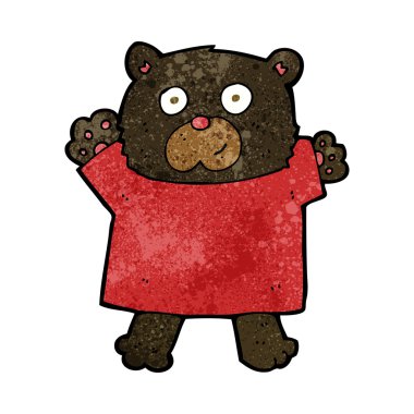 Çizgi film sevimli siyah ayı