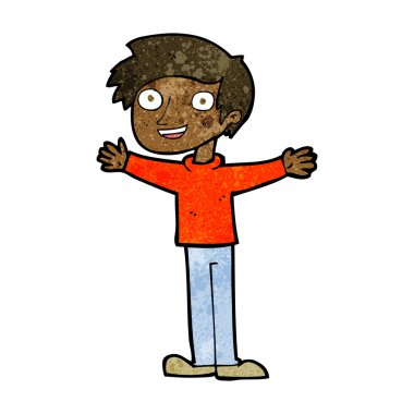 karikatür hevesli adam