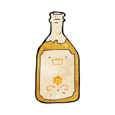 karikatür içki şişesi