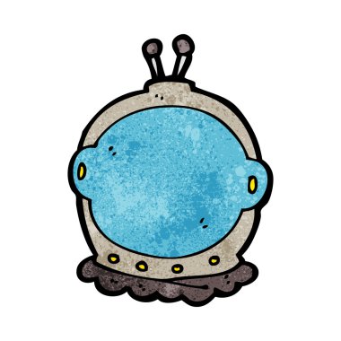 karikatür astronot kask