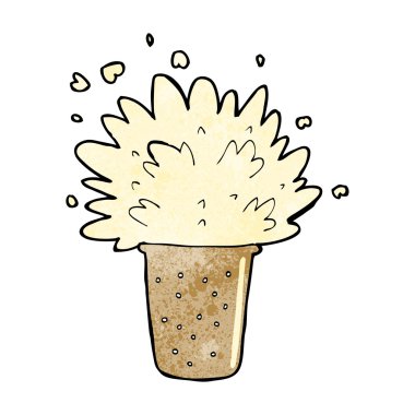 karikatür köpüklü bira