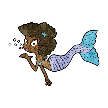 Çizgi film denizkızı öpücüğü