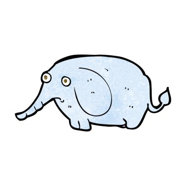 karikatür üzgün küçük fil