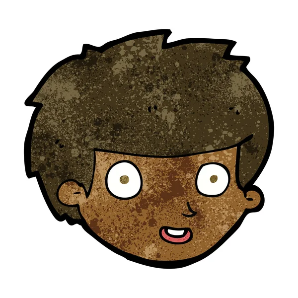 Dibujos animados cara de niño feliz — Vector de stock