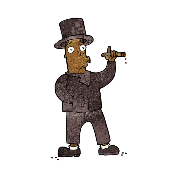 Cartoon Rookvrije gentleman — Stockvector