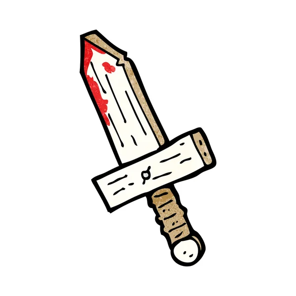 Karikatür tahta kılıç — Stok Vektör