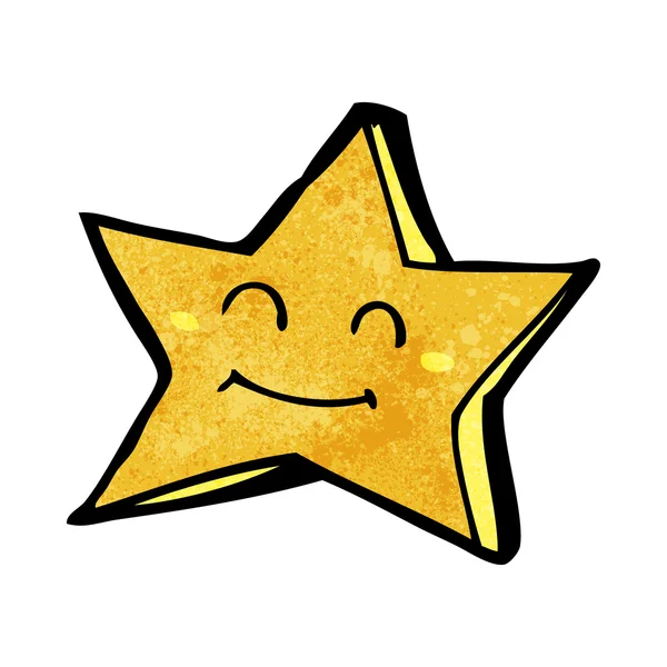 Personnage étoile heureux dessin animé — Image vectorielle