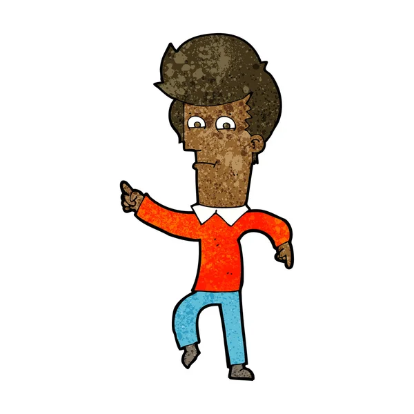 Cartoon man wijzen — Stockvector