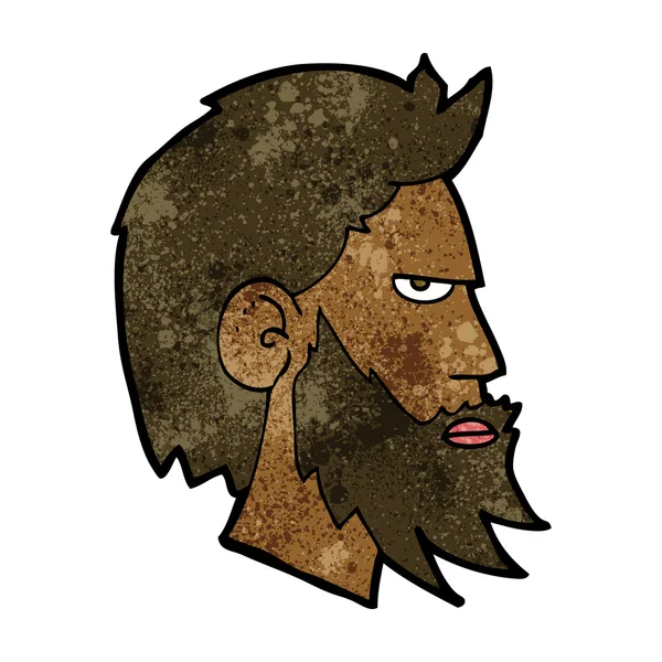 Hombre de dibujos animados con barba — Vector de stock