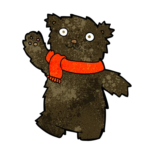 Karikatury medvídek nosit šátek — Stockový vektor