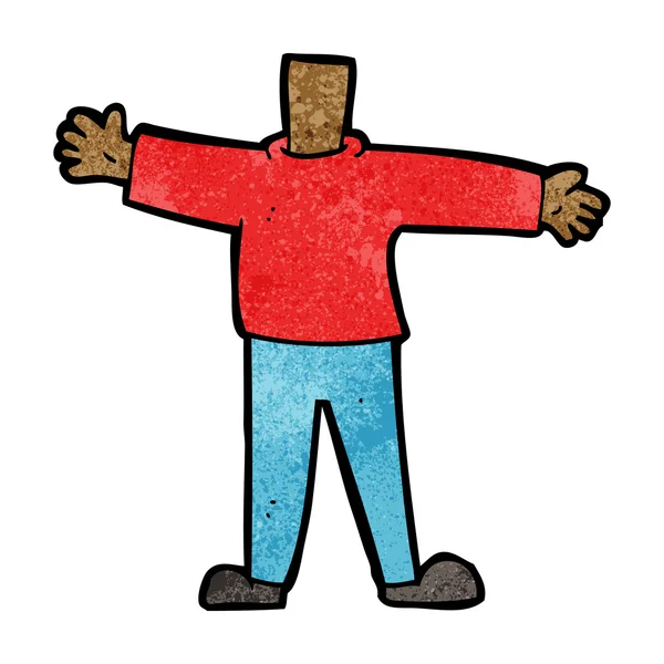 Karikatür erkek vücudu (karıştırın ve eşleştirin karikatür veya kendi fotoğraf başını ekleyin) — Stok Vektör