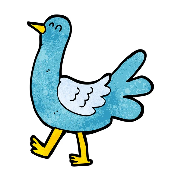 Kreskówka chodzenie ptak — Stock Vector