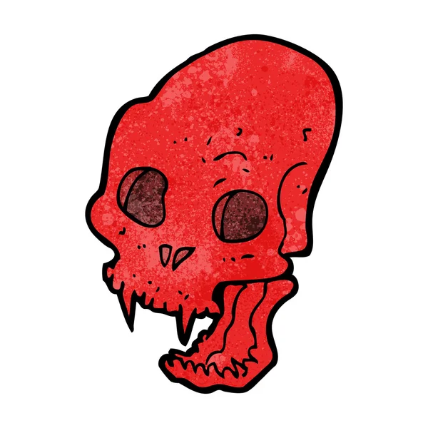 Dibujos animados espeluznante cráneo de vampiro — Vector de stock