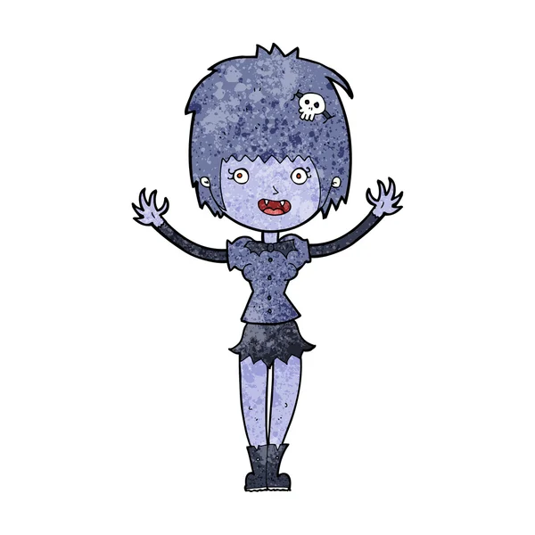 Menina vampira dos desenhos animados — Vetor de Stock