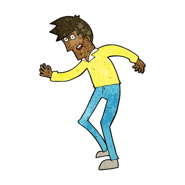 Cartoon happy man dancing — Stock Vector