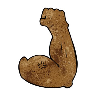 Güçlü kol karikatür esneme