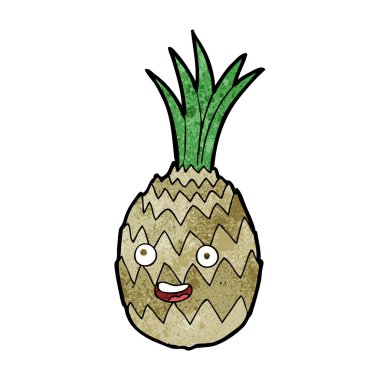 karikatür mutlu ananas