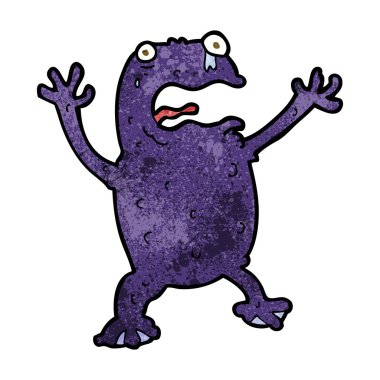 karikatür zehirli kurbağa