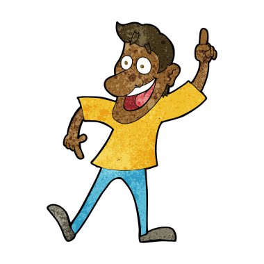 Harika bir fikri olan çizgi film adamı.