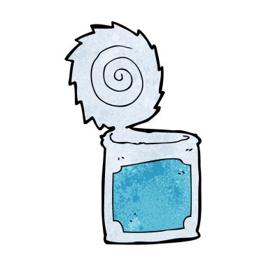 çizgi film açık teneke kutu