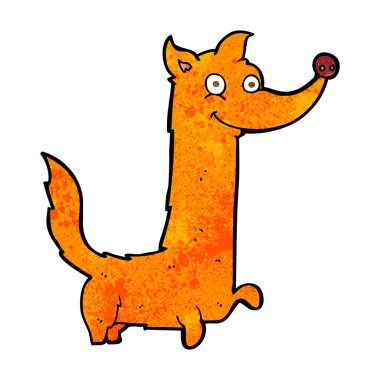 Çizgi film mutlu köpek.