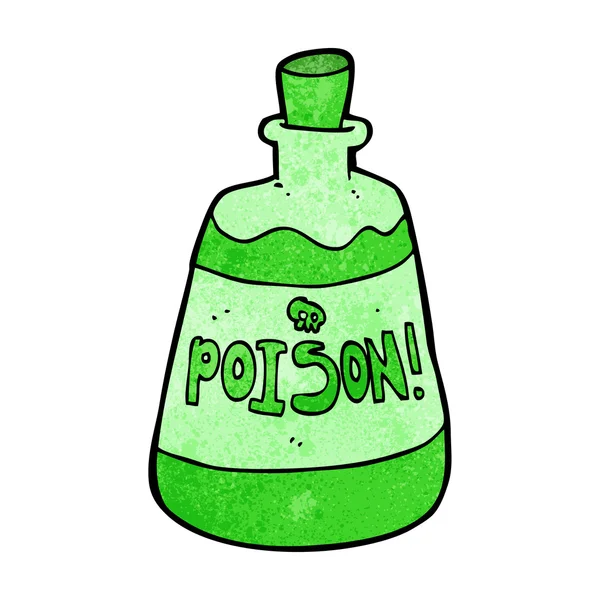 Cartoon bottle of poison — Stock Vector