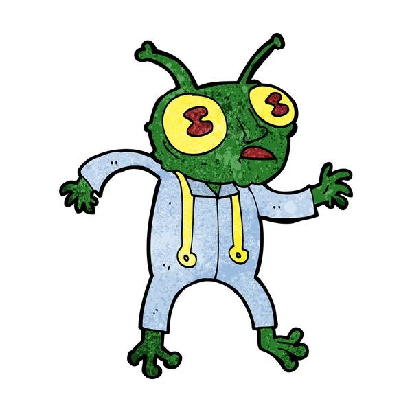 Cartoon alieno astronauta — Vettoriale Stock