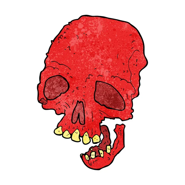 Calavera espeluznante de dibujos animados — Vector de stock