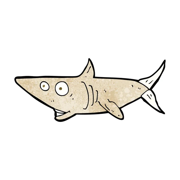 Dessin animé requin heureux — Image vectorielle