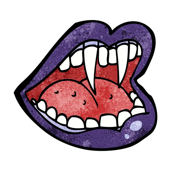 Cartoon vampire mouth — Stock Vector