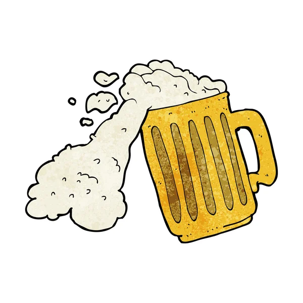 Cartoon mug of beer — Stock Vector