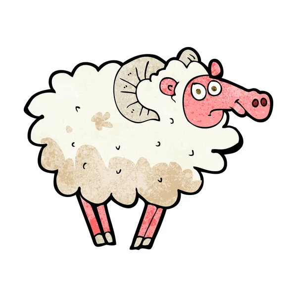 Cartoon dirty sheep — Stock Vector