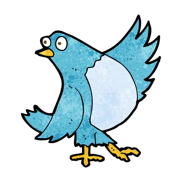 Cartoon tanzender Blauvogel — Stockvektor