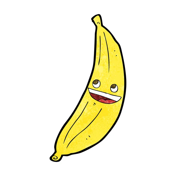 Dessin animé banane heureuse — Image vectorielle