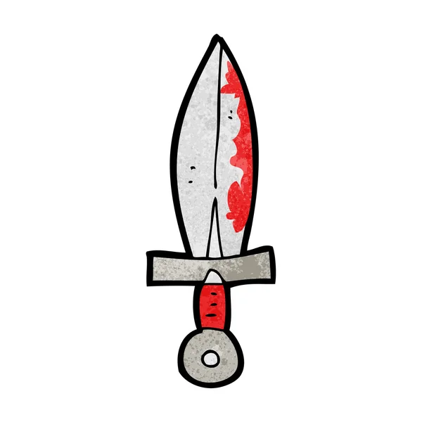 Espada sangrienta de dibujos animados — Vector de stock