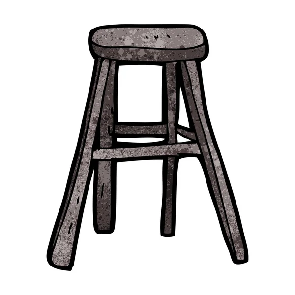 Tabouret en bois dessin animé — Image vectorielle