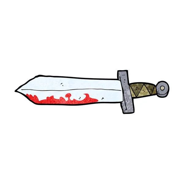 Karikatur blutiges Schwert — Stockvektor