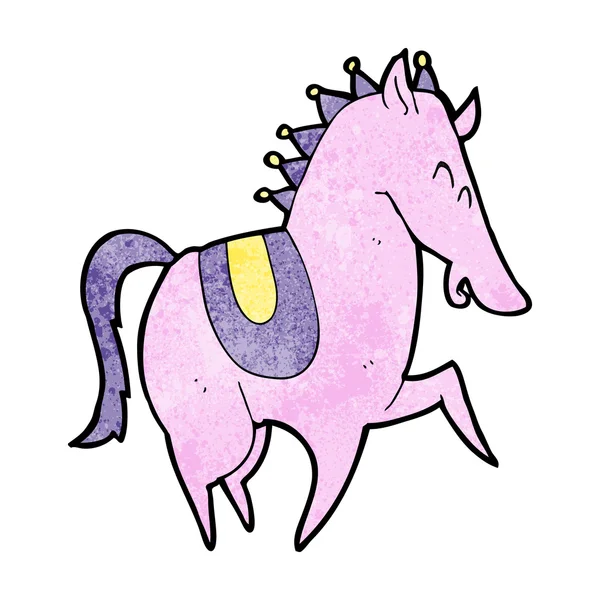 Karikatur eines tänzelnden Pferdes — Stockvektor