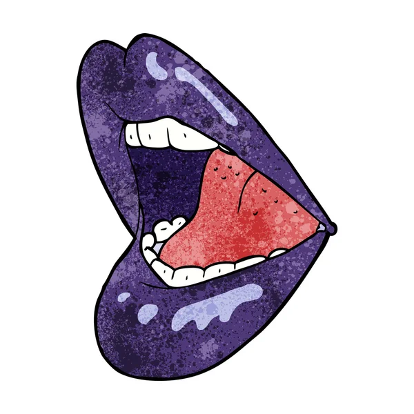Karikatür açık ağız — Stok Vektör